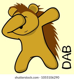 dab dabbing pose porcupine kid cartoon in vector format very easy to edit 