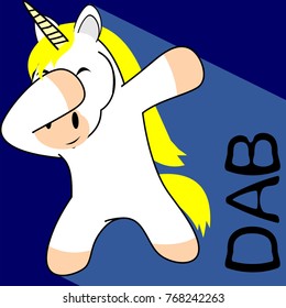 dab dabbing pose unicorn kid cartoon in vector format very easy to edit  svg