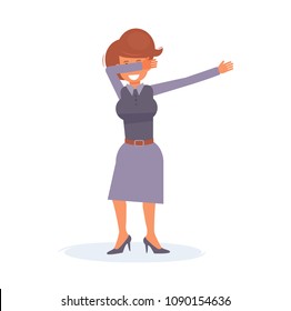 Dab dance Vector. Cartoon. Isolated art on white background. Flat
