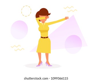 Dab dance Vector. Cartoon. Isolated art on white background. Flat