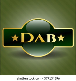 Dab gold shiny emblem