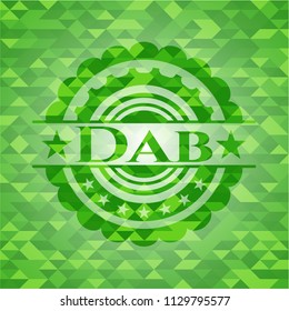 Dab green mosaic emblem