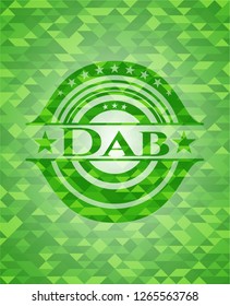 Dab green mosaic emblem