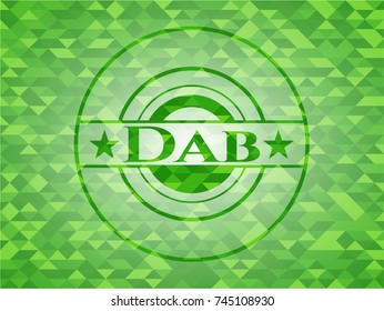 Dab green mosaic emblem