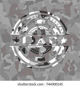 Dab grey camouflaged emblem