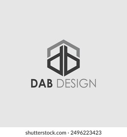 DAB Letter Logo Design. Creative Modern D A B Letters icon vector Illustration.