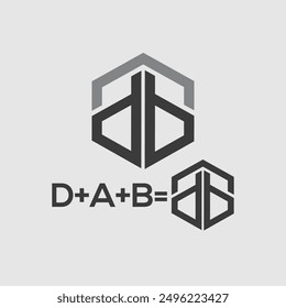 DAB Letter Logo Design. Creative Modern D A B Letters icon vector Illustration.