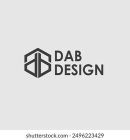 DAB Letter Logo Design. Creative Modern D A B Letters icon vector Illustration.