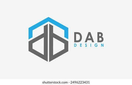 DAB Letter Logo Design. Creative Modern D A B Letters icon vector Illustration.