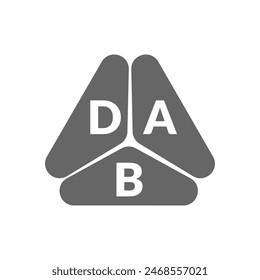 DAB letter logo design on white background. Creative  modern DAB letter logo design. 
Letters DAB, DAB logo  vector template. 