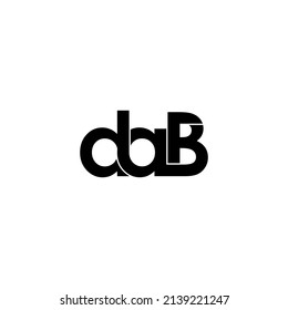 dab letter original monogram logo design