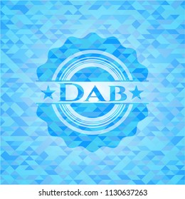 Dab light blue mosaic emblem