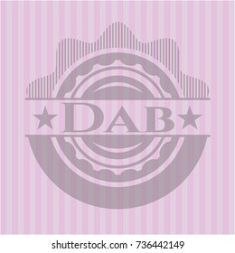 Dab pink emblem. Retro
