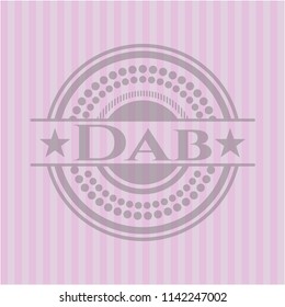 Dab realistic pink emblem