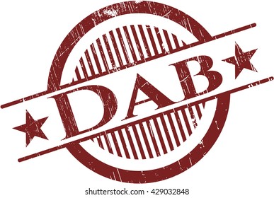 Dab rubber stamp with grunge texture