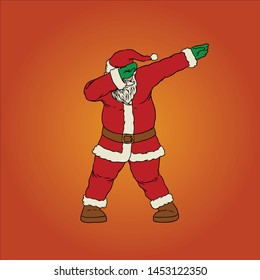 dab santa mascot logo vector