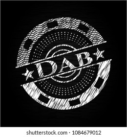  Dab written with chalkboard texture