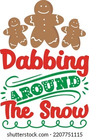 dabbing around the snow vector file