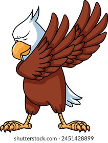 Dabbing Bald Eagle vector illustration