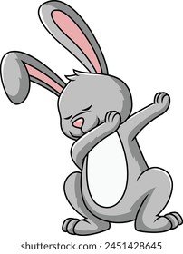 Dabbing Bunny Rabbit vector illustration