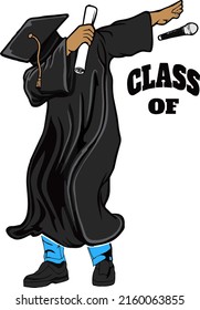 Dabbing class of ,African American Graduate college graduation with Mic Drop image. A great graduation gift him to show how proud you are of your senior graduate. popular trend