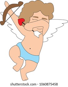 Dabbing cupidon with arrow