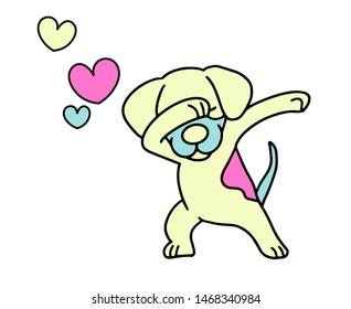 Dabbing dog. Vector Design
dancing dog. dab dance