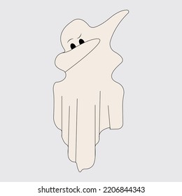 Dabbing Halloween Ghost Illustration Vector