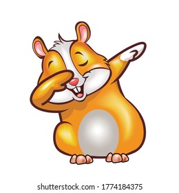 Dabbing Hamster.
Vector/Illustration.Character Design.T-Shirt Design,Sicker etc.