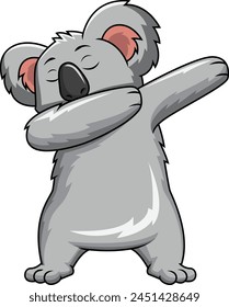 Dabbing Koala Bear vector illustration