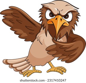 Dabbing Owl Bird Cartoon Character illustration