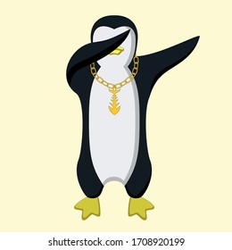 Dabbing Penguin Dance Penguin Vector