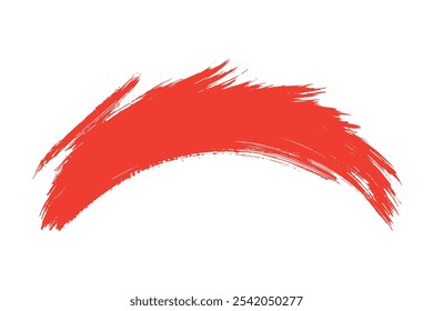 dabbing with red paint, brushstroking with red paint Bright background with red nail polish stains. Vivid bloody varnish texture on white table, free space. Glamour, fashion, makeup, beauty concept