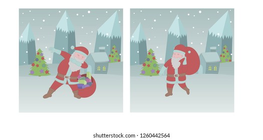 Dabbing Santa Claus illusreation