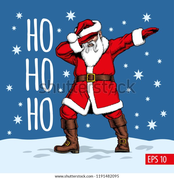 Dabbing Santa Claus Vector Illustration Stock Vector Royalty Free 1191482095 