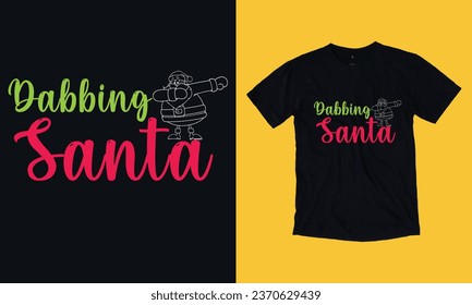 dabbing santa t shirt design vector sv g file free, December, Christmas , santa clause, snow man, bundle