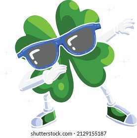 Dabbing Shamrock St Patrick's Day