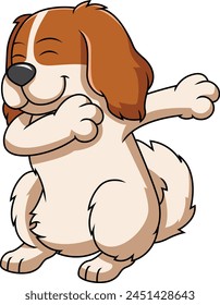 Dabbing Shuggy Dog vector illustration