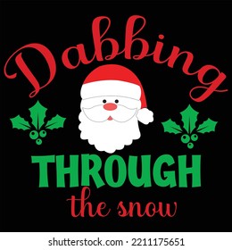 Dabbing through the snow SVG Design