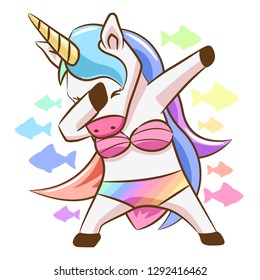 dabbing unicorn design