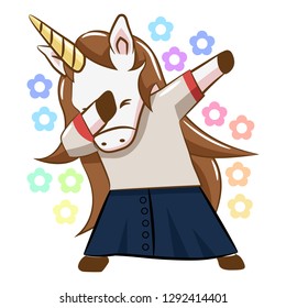 Dabbing unicorn funny