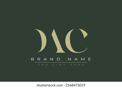 DAC abstract letter logo design. This logo is designed by three abstract letters.