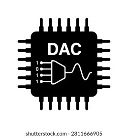 DAC Converter Chip Digital Analog Microchip Vector
