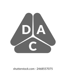 DAC letter logo design on white background. Creative  modern DAC letter logo design. 
Letters DAC, DAC logo  vector template.
