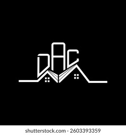 DAC Real State logo design, DAC simple and modern logo. DAC luxurious alphabet design  