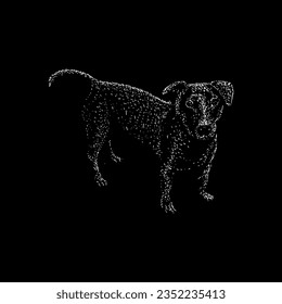 dachsador hand drawing vector isolated on black background.