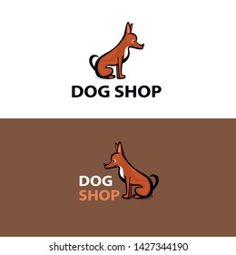 Dachshund character logo. Dog logo