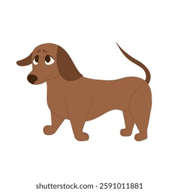 Dachshund charming vector illustration. Perfect for pet lovers' designs. Great for greeting cards, stickers, social media graphics and prints