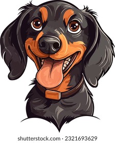 Dachshund Delight Endearing Wiener Dog Vector