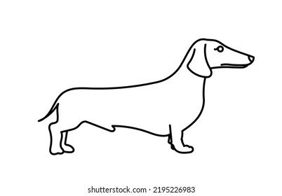 736 Dachshund Contour Drawing Images, Stock Photos & Vectors | Shutterstock